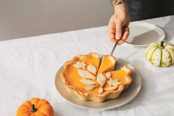 Tarte courge & mandarine